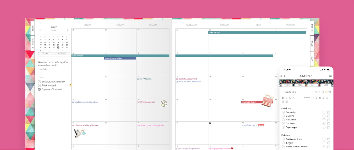 Screenshot of Artful Agenda
