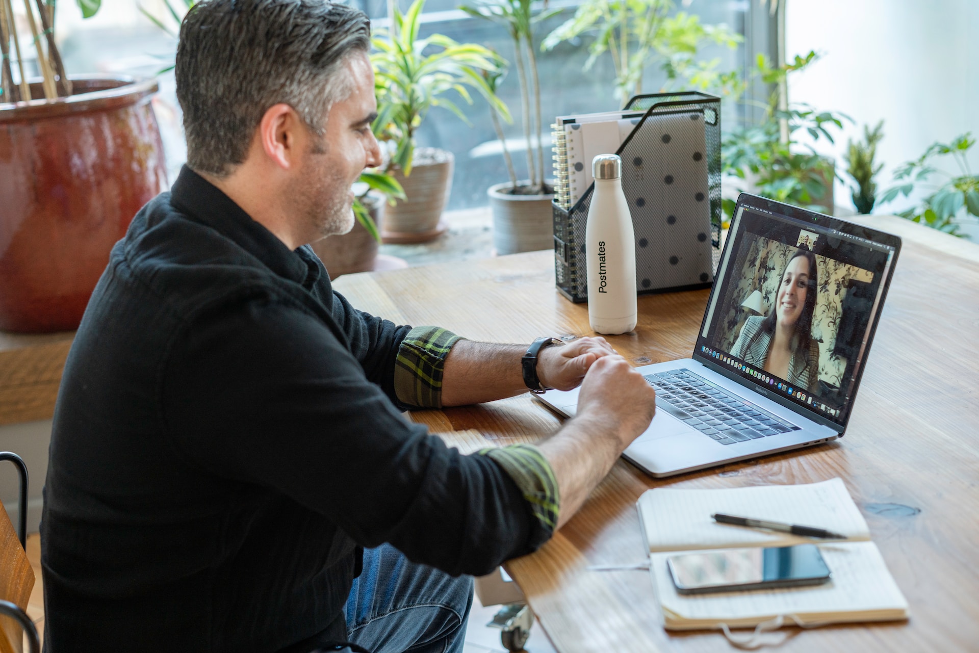 People participating in a Zoom call