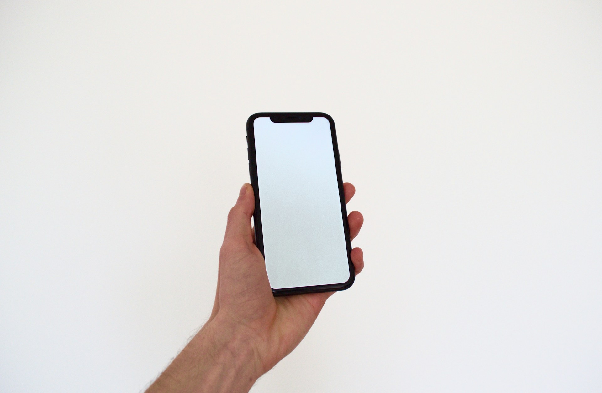 Phone with a white screen